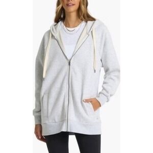 VUORI Restore Oversized Hoodie Sweatshirt Small Full Zip Heather Gray Soft